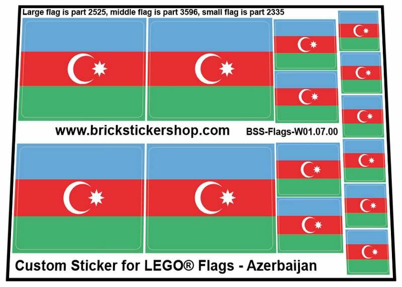 Custom Sticker - Flags - Flag of Azerbaijan