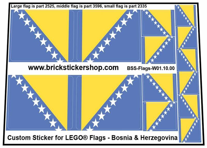 Custom Sticker - Flags - Flag of Bosnia and Herzegovina