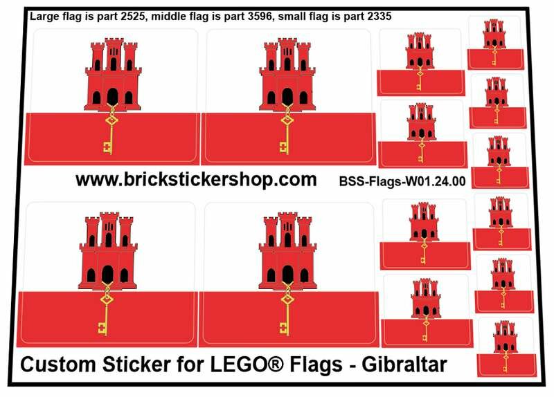 Custom Sticker - Flags - Flag of Gibraltar