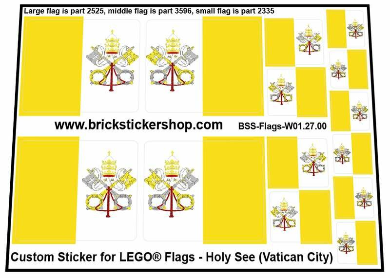 Custom Sticker - Flags - Flag of the Holy See (Vatican City)