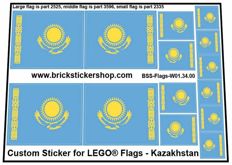 Custom Sticker - Flags - Flag of Kazakhstan