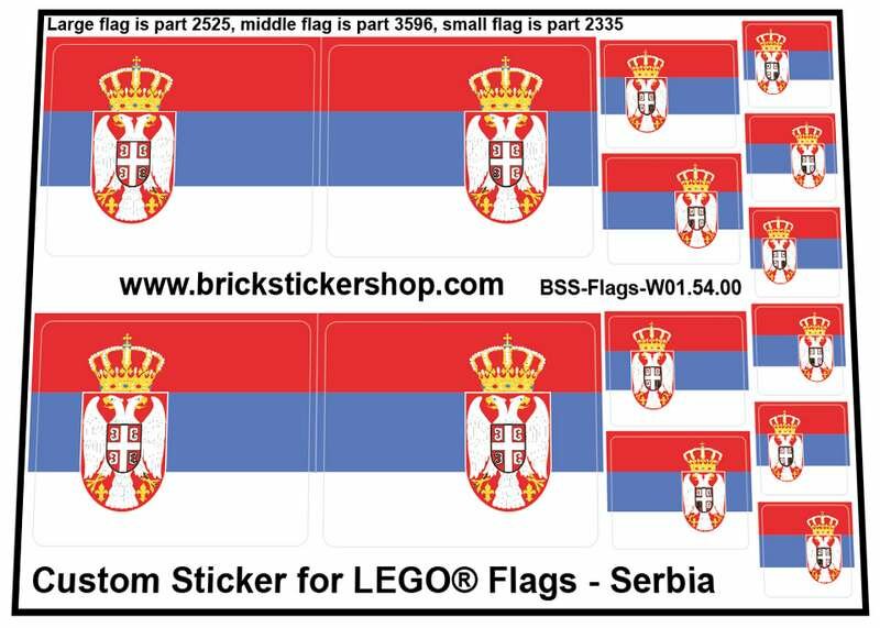 Custom Sticker - Flags - Flag of Serbia