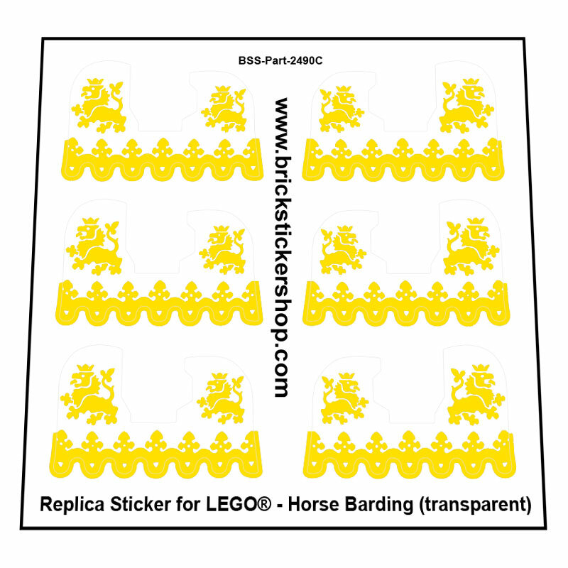  Horse Barding Crusader Yellow - Sticker