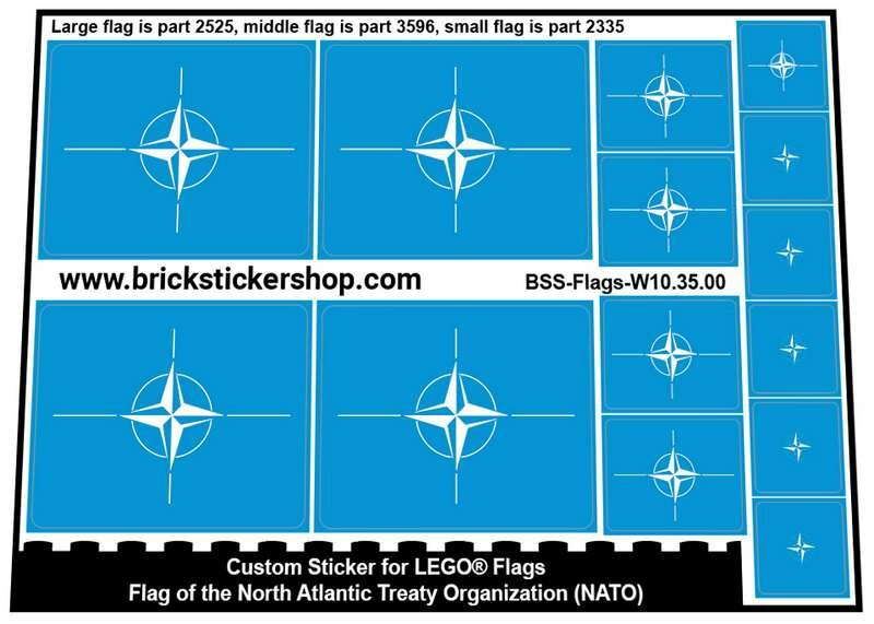 Custom Stickers for LEGO Flags - Flag of the North Atlantic Treaty Organization (NATO)