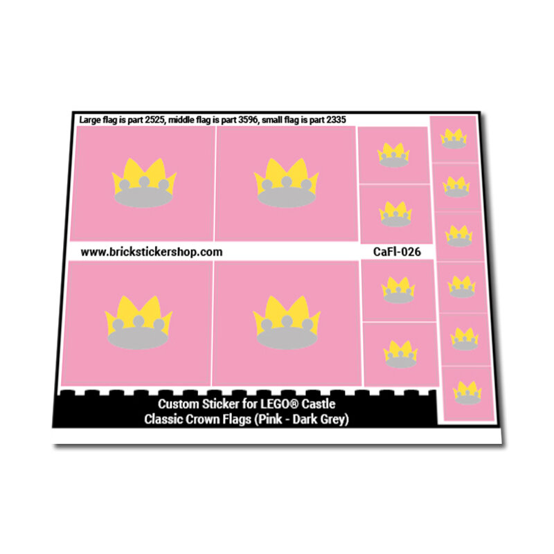 Classic Crown Flags (Pink - Dark Grey)