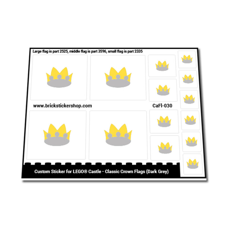 Classic Crown Flags (Dark Grey)