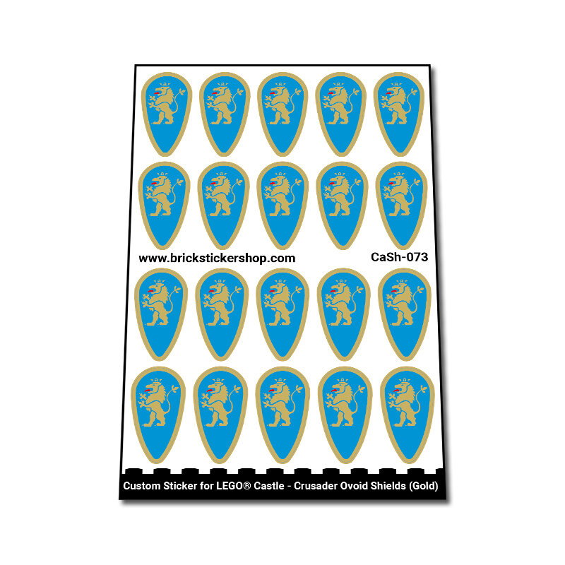 Custom Sticker - Crusader Ovoid Shields (Gold)