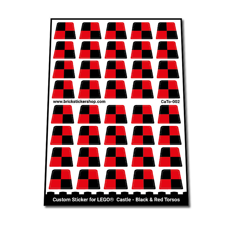 Custom Sticker - Black &amp; Red Torsos