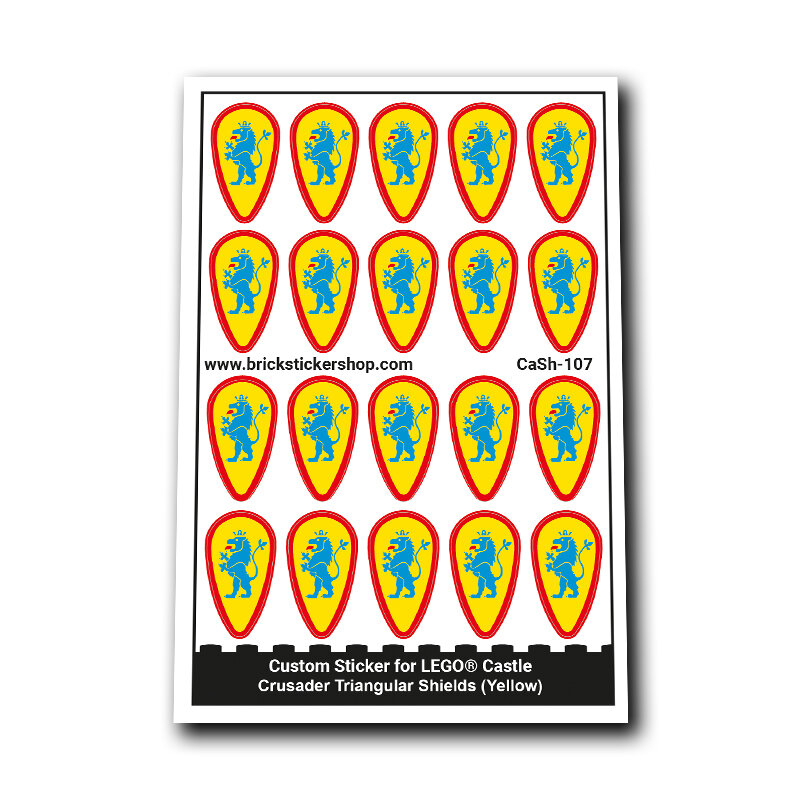 Custom Sticker - Crusader Ovoid Shields (Yellow)