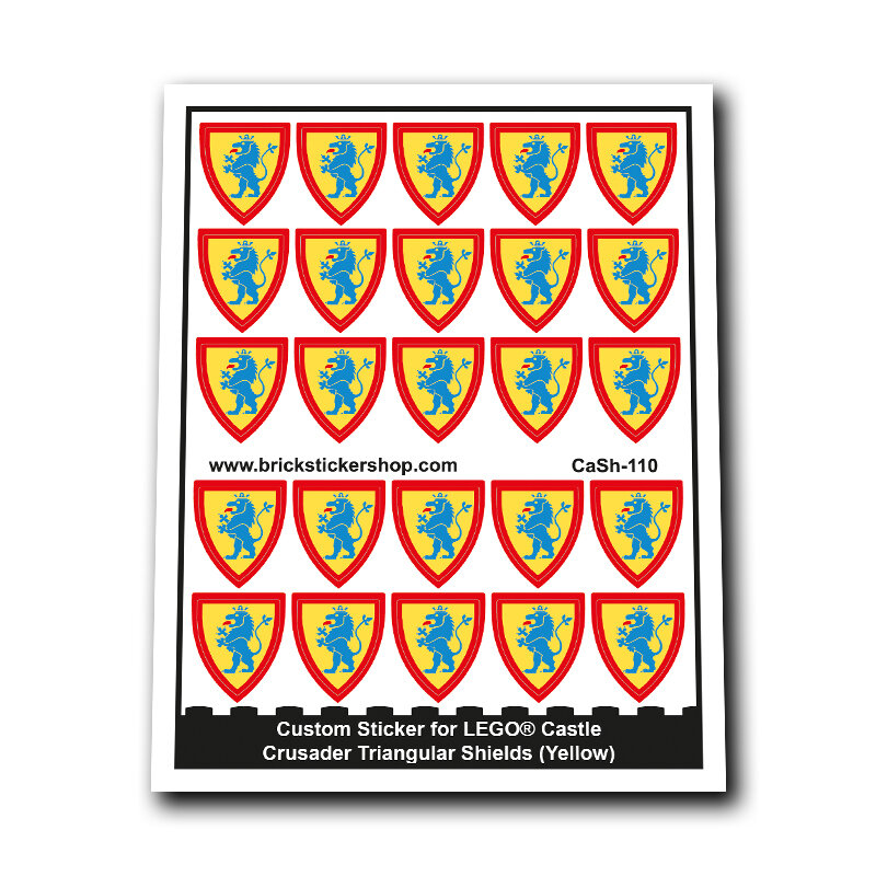 Custom Sticker - Crusader Triangular Shields (Yellow)