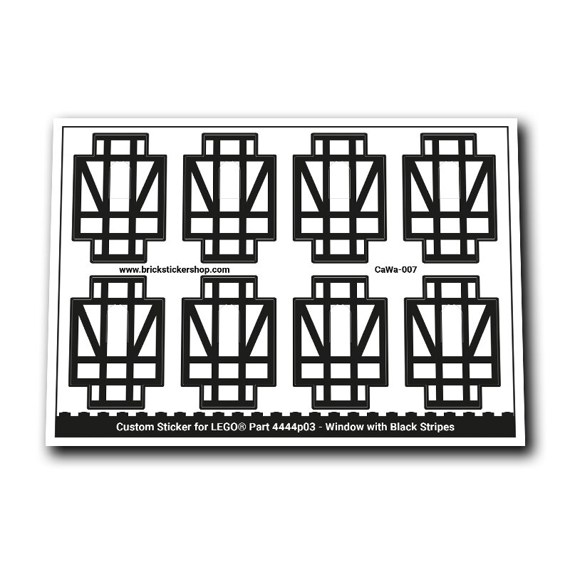 Custom Sticker - Window with Black Stripes