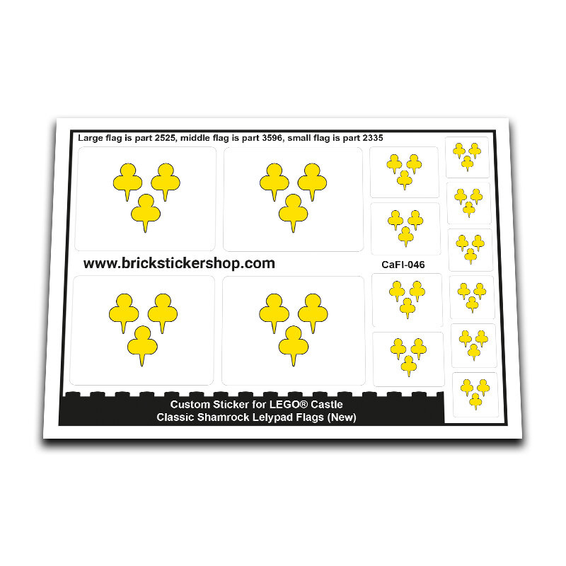 Custom Sticker - Classic Shamrock Lelyad Flags (new)