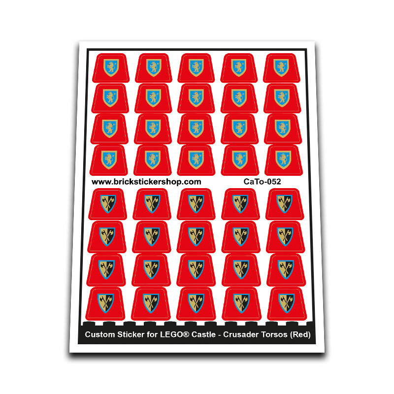 Custom Sticker - Crusader Torsos (Red)