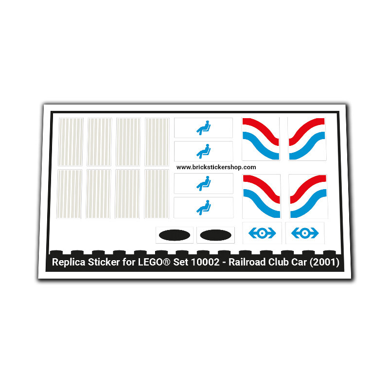 Replacement Sticker for Set 10002 - Railroad Club Car