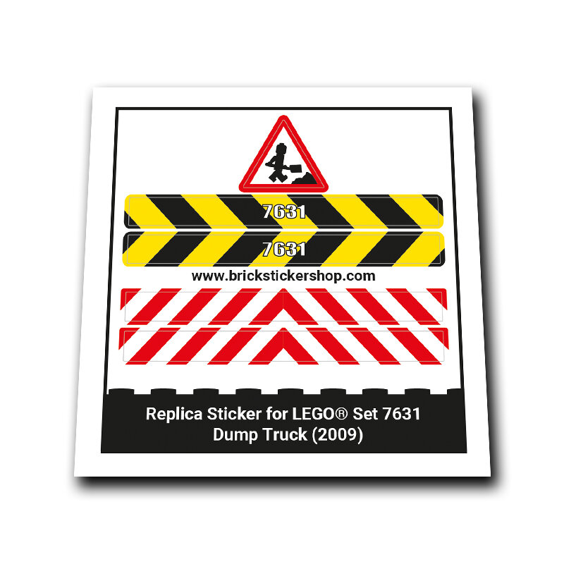 Replica Sticker voor Set 7631 - Dump Truck