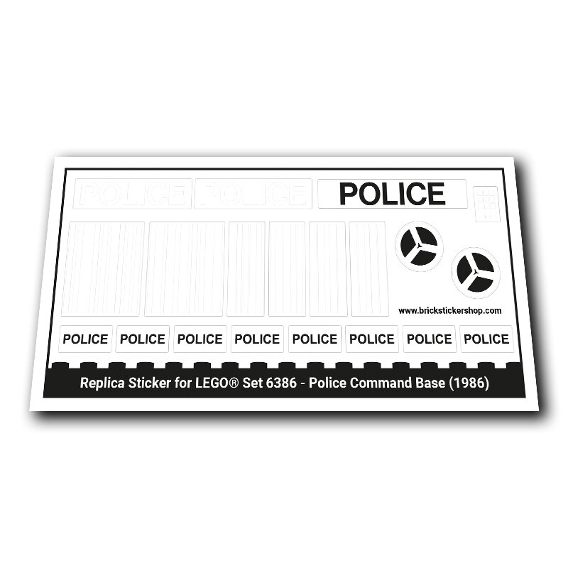 Replacement Sticker for Set 6386 - Police Command Base