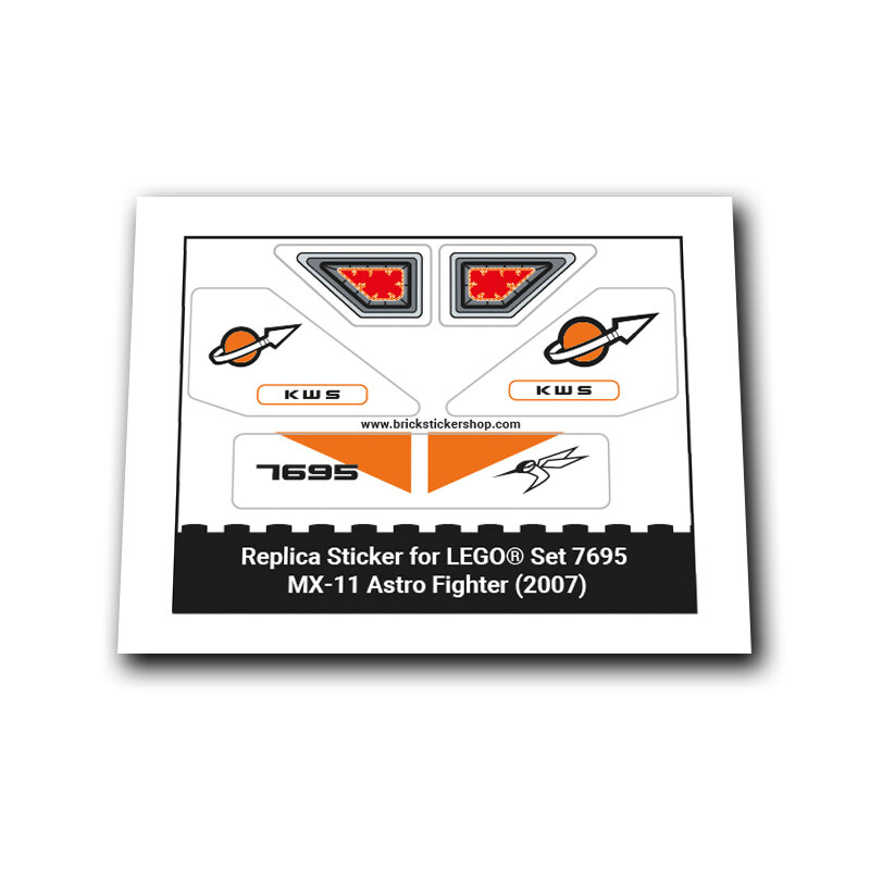 Replica Sticker voor Set 7695 - MX-11 Astro Fighter