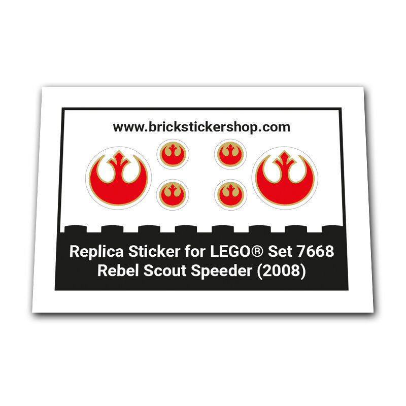 Replica Sticker voor Set 7668 - Rebel Scout Speeder