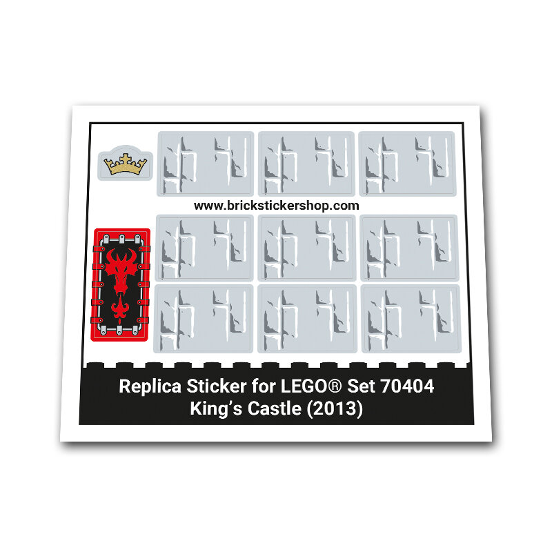 Replica Sticker voor Set 70404 - King&#039;s Castle