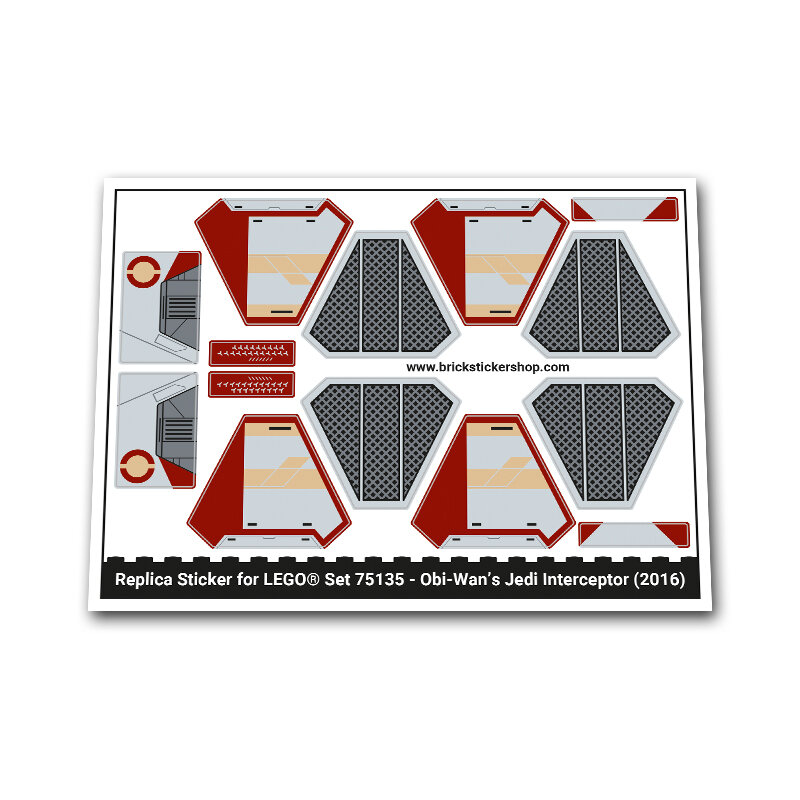 Replacement Sticker for Set 75135 - Obi-Wan&#039;s Jedi Interceptor