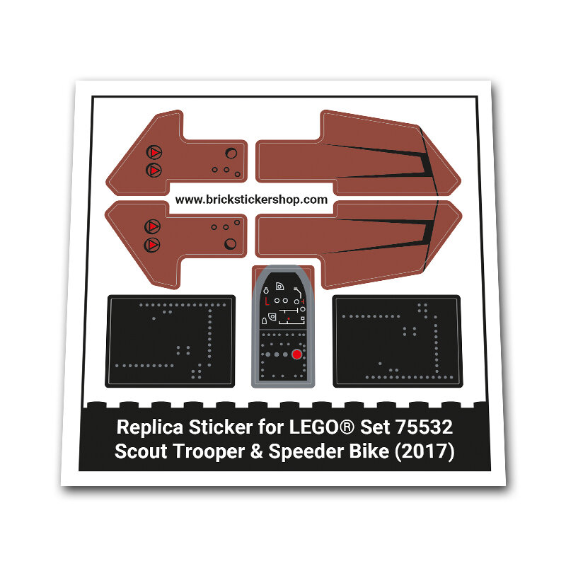 Replica Sticker voor Set 75532 - Scout Trooper &amp; Speeder Bike