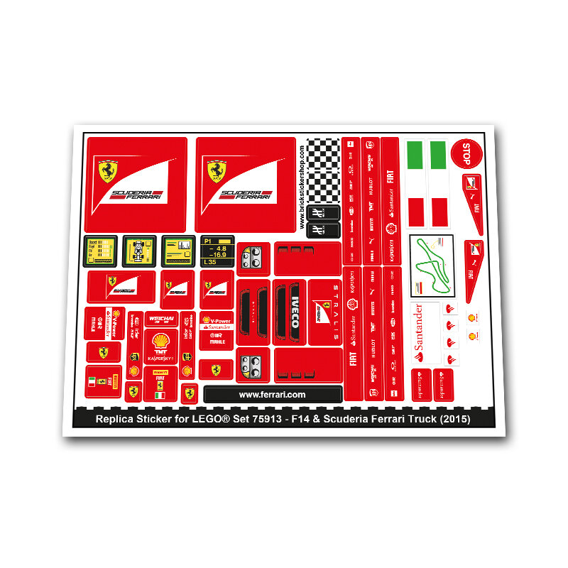 Replacement Sticker for Set 75913 - F14 T &amp; Scuderia Ferrari Truck