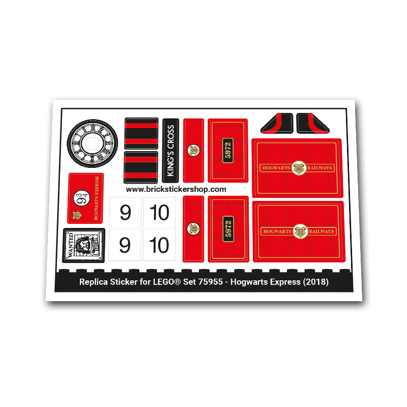 Replacement Sticker for Set 75955 - Hogwarts Express