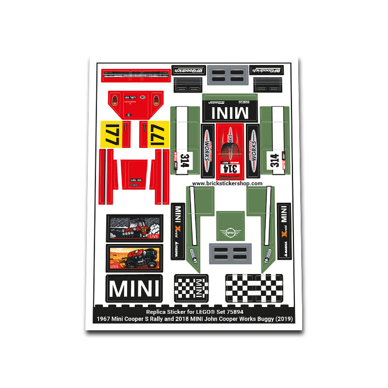 Mini cooper s rally lego on sale