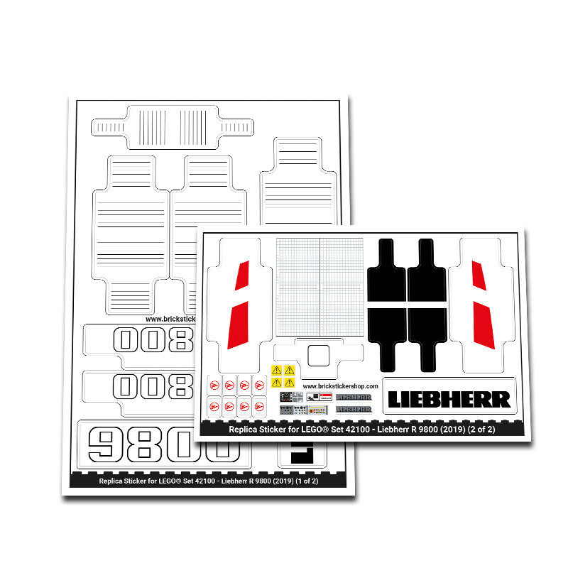 Replacement Sticker for Set 42100 - Liebherr R 9800