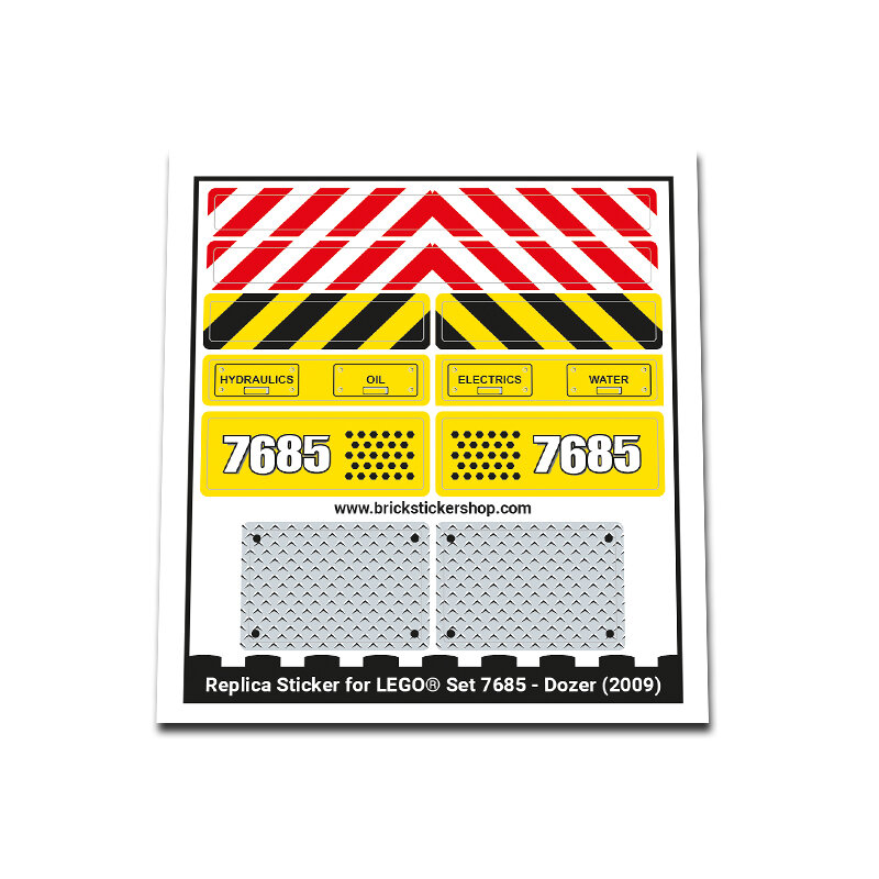 Replica Sticker voor Set 7685 - Dozer