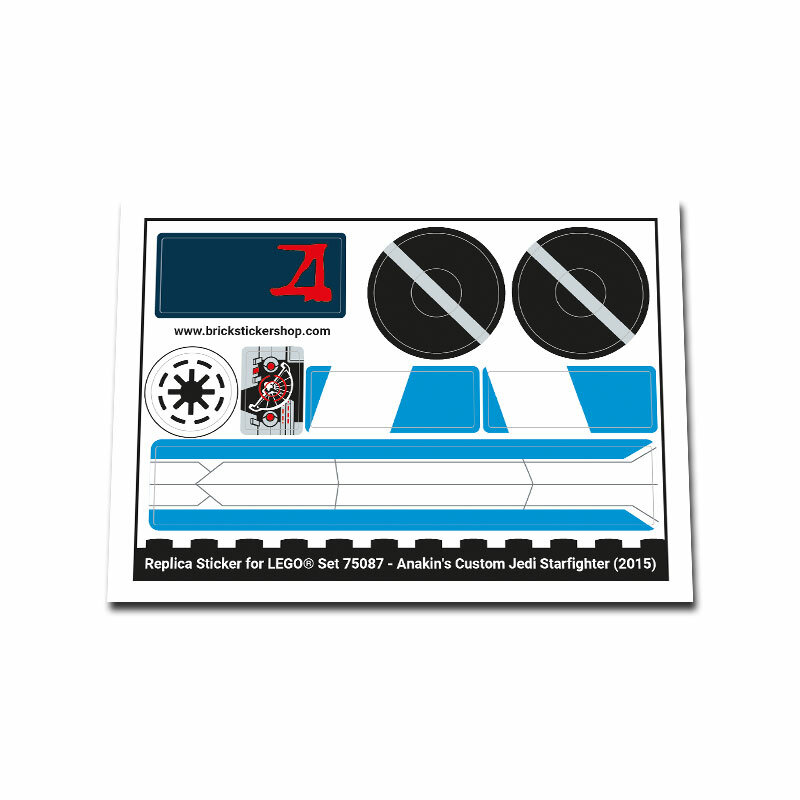 Replica Sticker voor Set 75087 - Anakin&#039;s Custom Jedi Starfighter