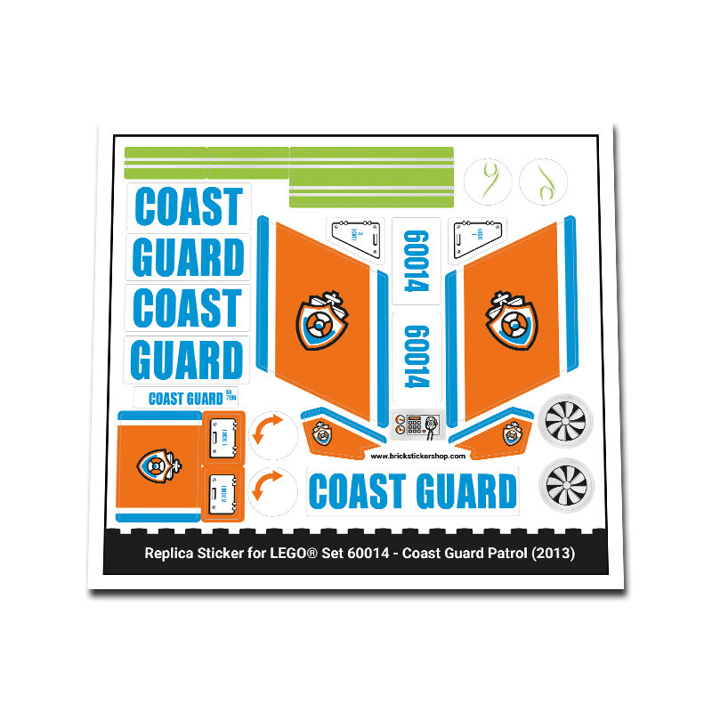 Replacement Sticker for Set 60014 - Coast Guard Patrol