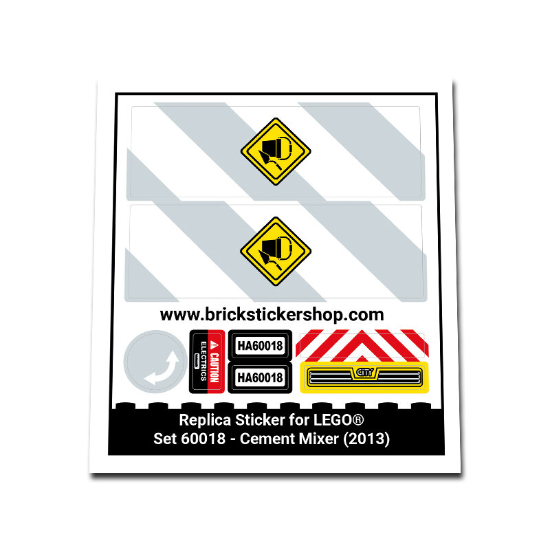 Replacement Sticker for Set 60018 - Cement Mixer