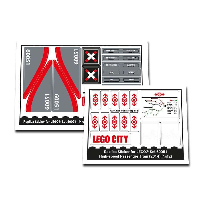 Replacement Sticker for Set 60051 - High-speed Passenger Train