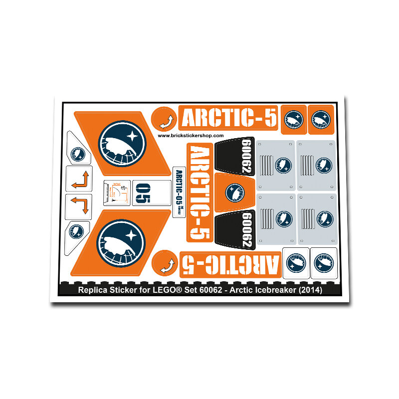 Replica Sticker voor Set 60062 - Arctic Icebreaker