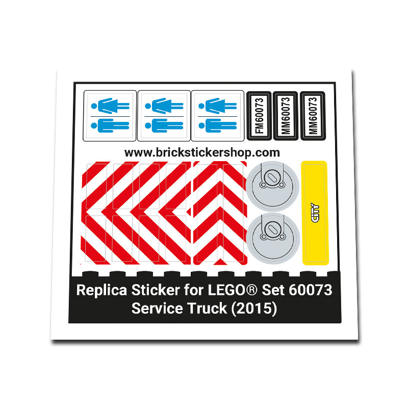 Replica Sticker voor Set 60073 - Service Truck