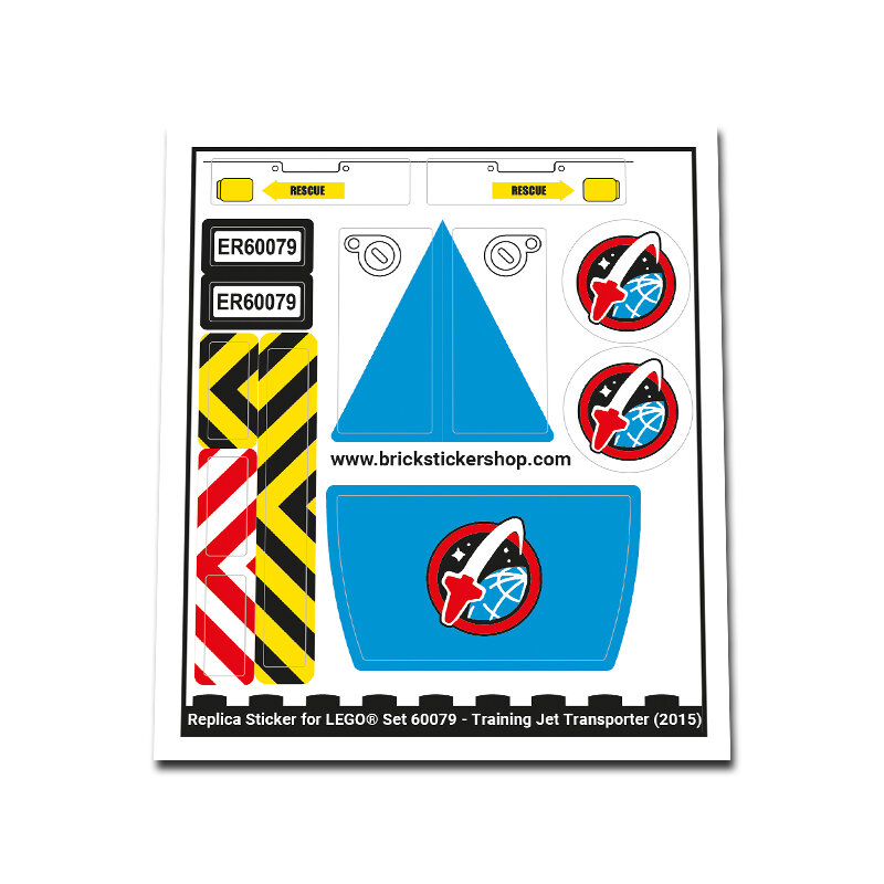 Replica Sticker voor Set 60079 - Training Jet Transporter