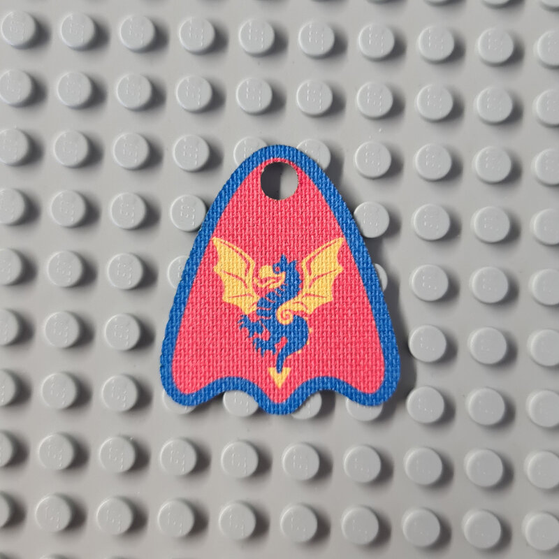 Custom Cloth -  Cape with Round Lobes and Black Knight Dragon