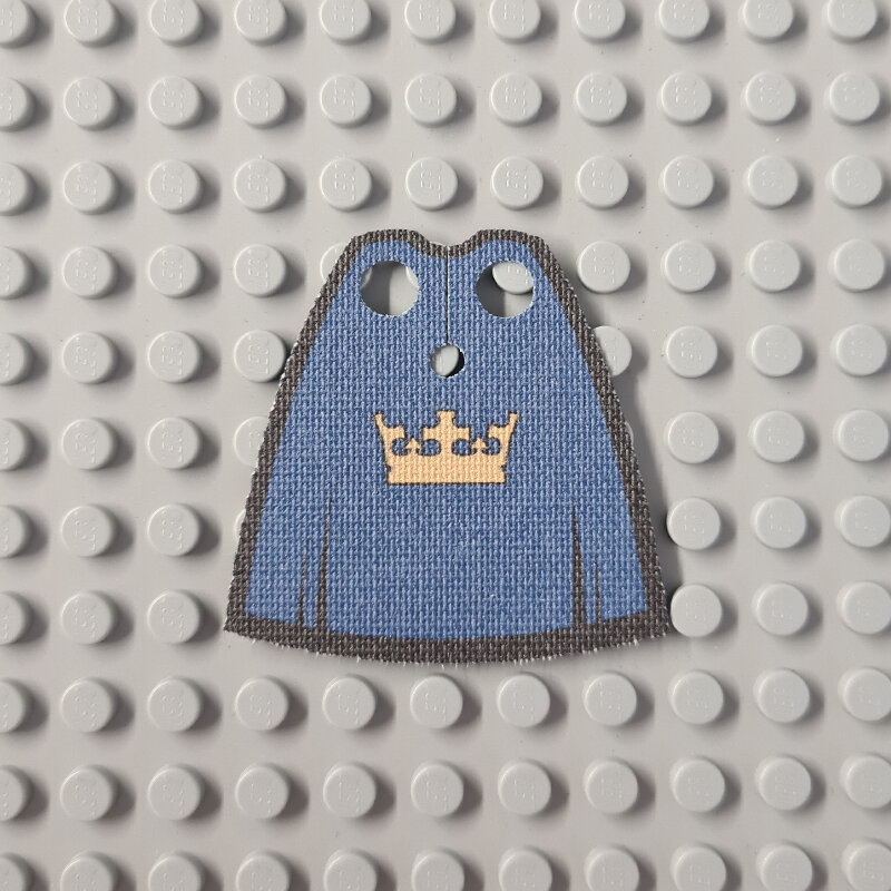 Custom Cloth - Standard Cape with Crown on Dark Blue Pattern