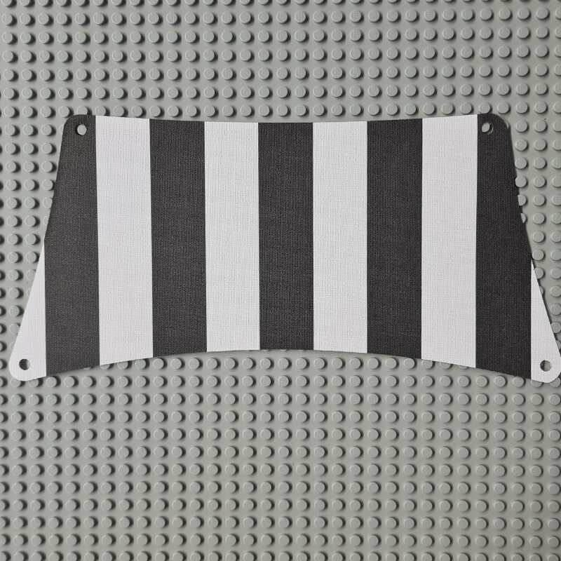 Replica Sailbb07 - Cloth Sail 30 x 15 Bottom with Black Thick Stripes Pattern