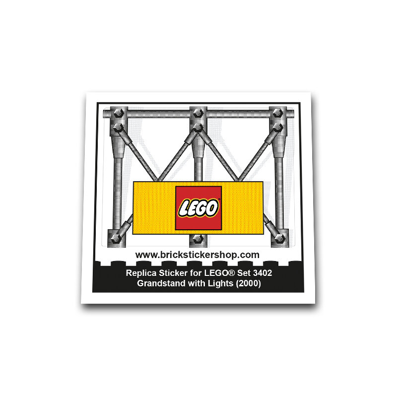 Replacement Sticker for Set 3402 - Grandstand with Lights