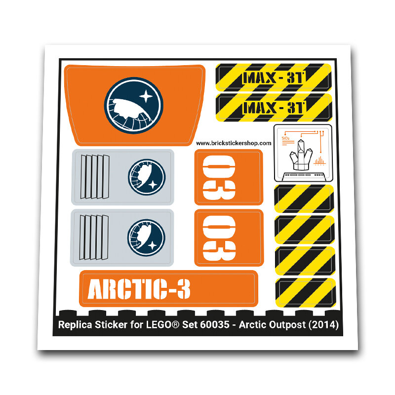 Replica Sticker voor Set 60035 - Arctic Outpost