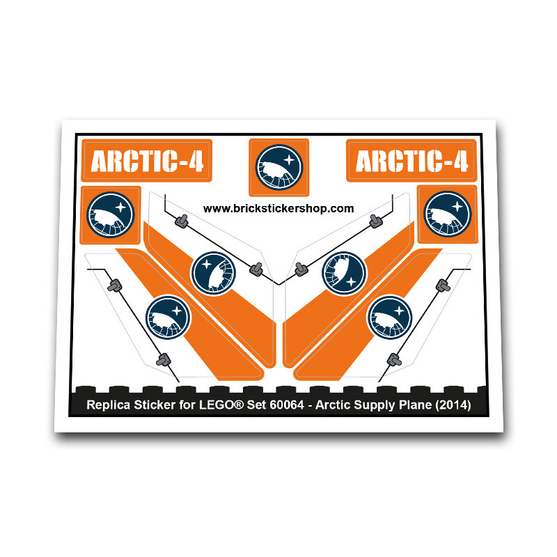 Replica Sticker voor Set 60064 - Arctic Supply Plane