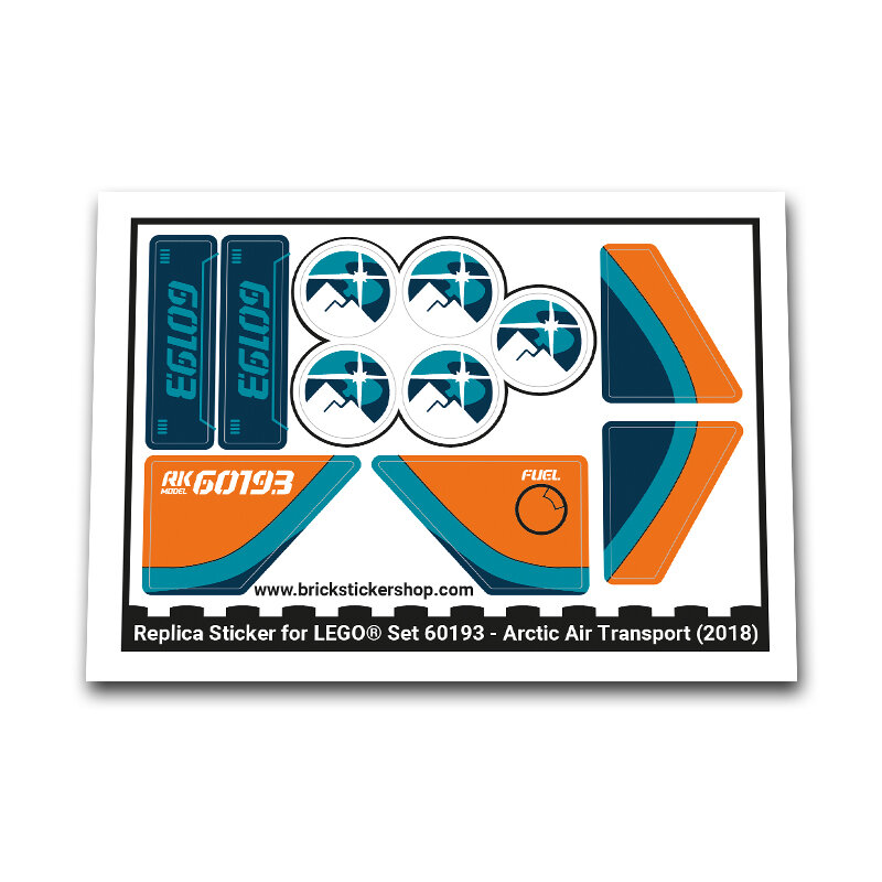 Replica Sticker voor Set 60193 - Arctic Air Transport