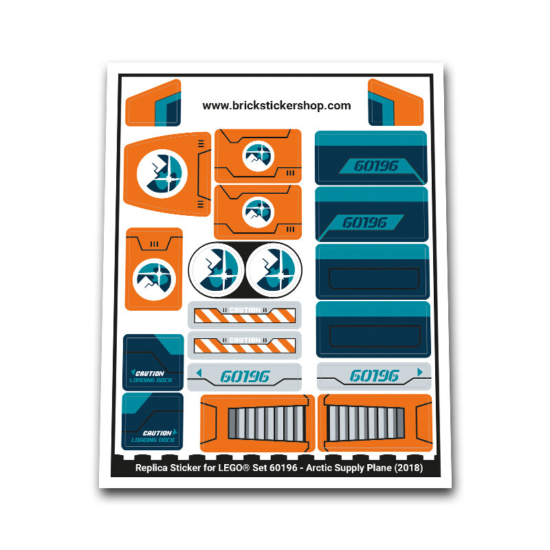 Replica Sticker voor Set 60196 - Arctic Supply Plane