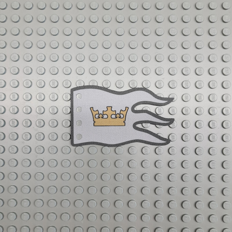 Custom Cloth - Flag 8 x 5 Wave with Royal Knight Crown on Grey