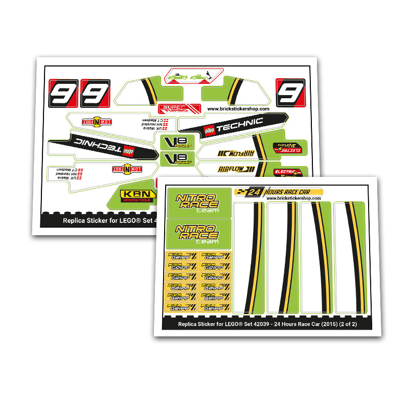 Replacement Sticker for Set 42039 - 24 Hours Race Car