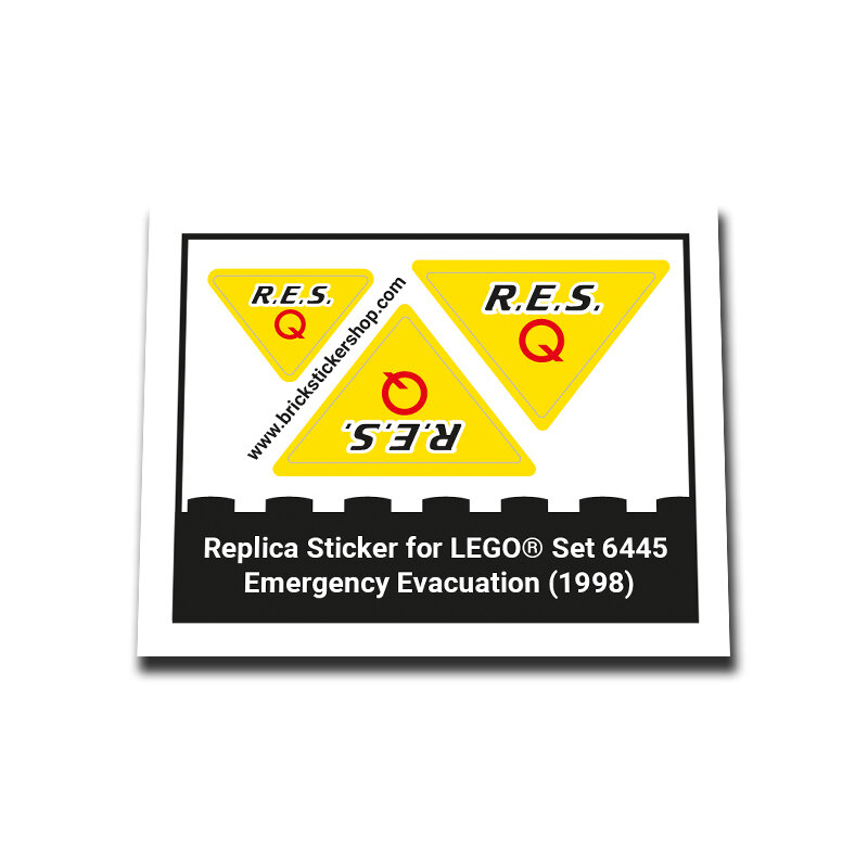 Replacement Sticker for Set 6445 - Emergency Evacuation