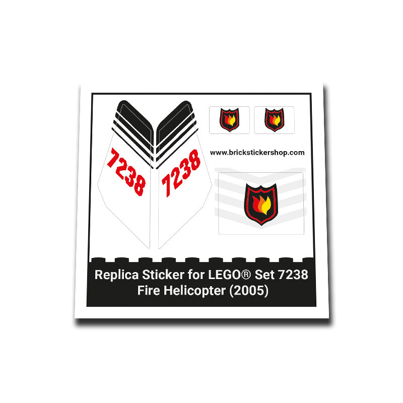 Replacement Sticker for Set 7238 - Fire Helicopter