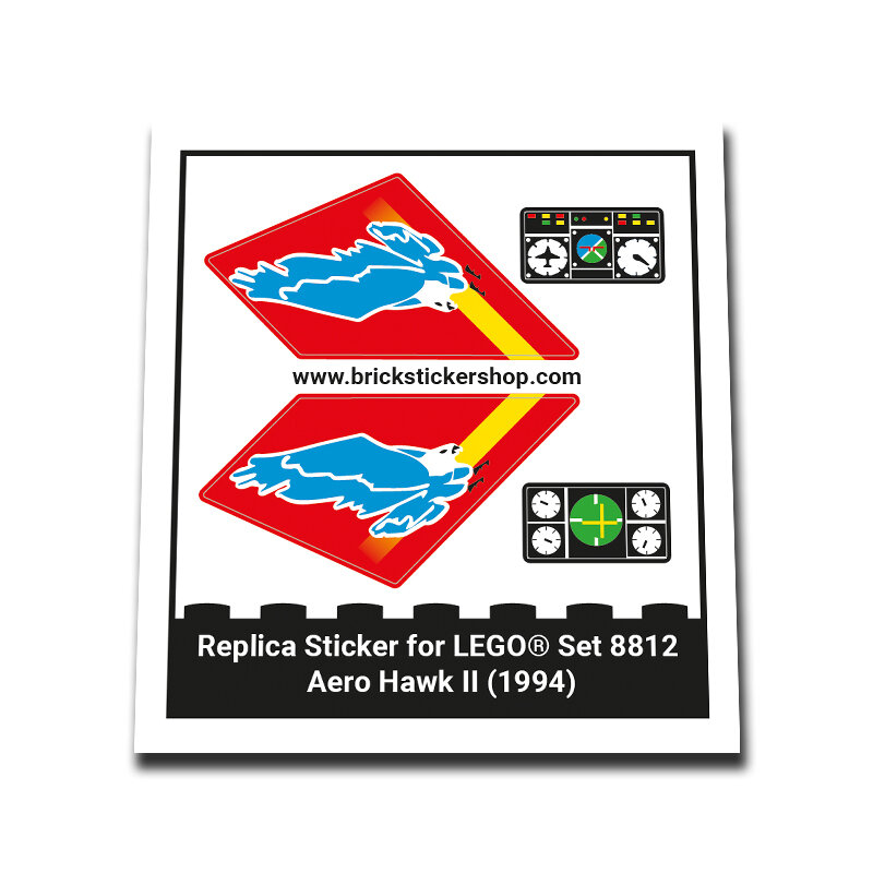 Replica Sticker voor Set 8812 - Aero Hawk II